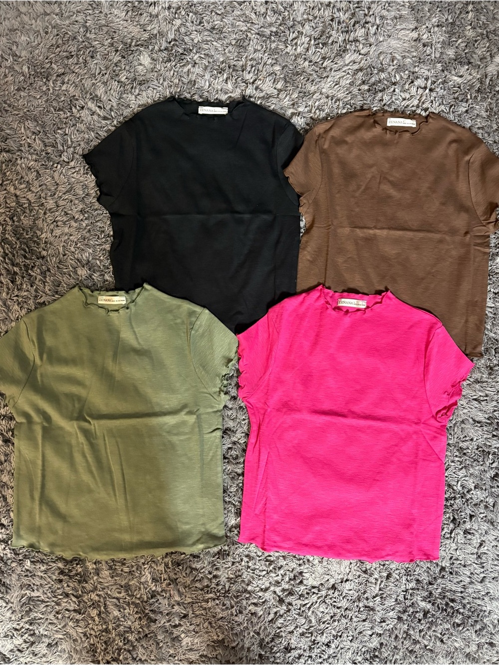 NWOT Zenana Lettuce Top Shirt Bundle